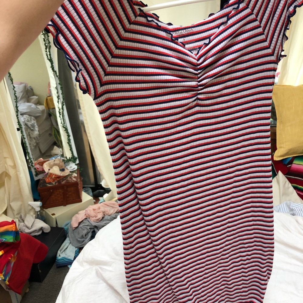 Arizona fitted, off the shoulder dress